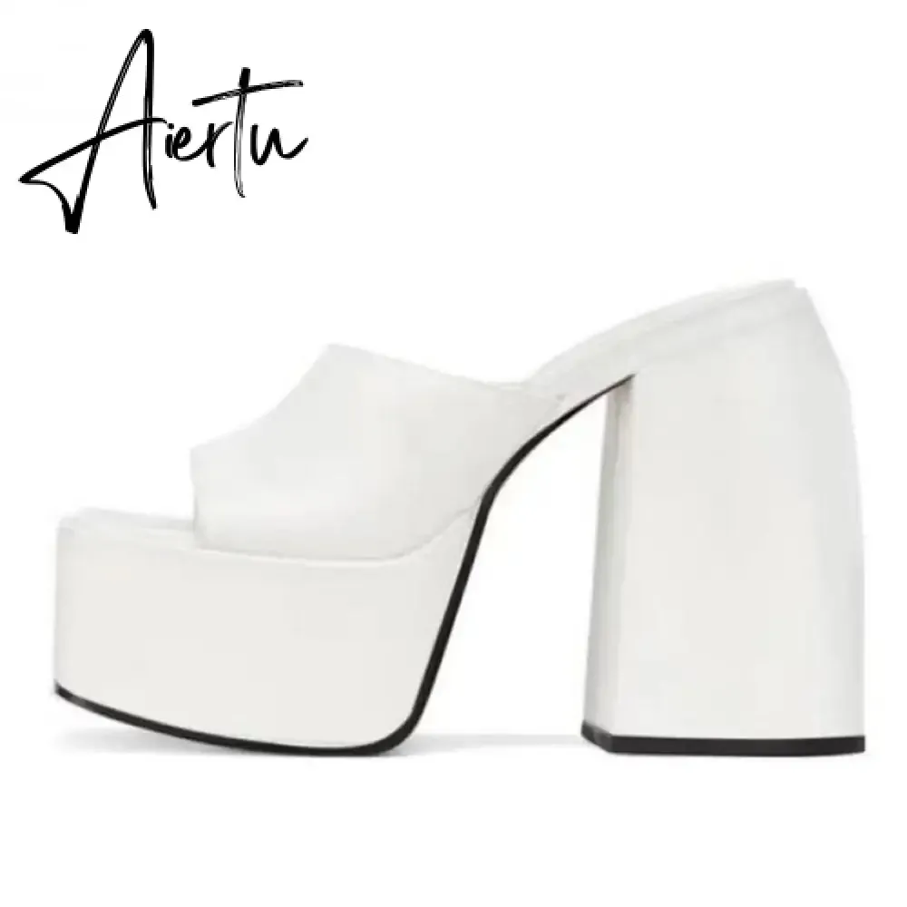 RIBETRINI Sexy Platform Open Toe Thick High Heels women's Sandals Banquet Fashion Elegant Brand Luxury women's Shoes Size 43