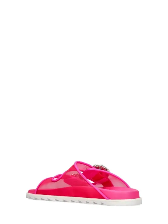 Roger Vivier   10mm Slidy Viv mesh slide sandals 