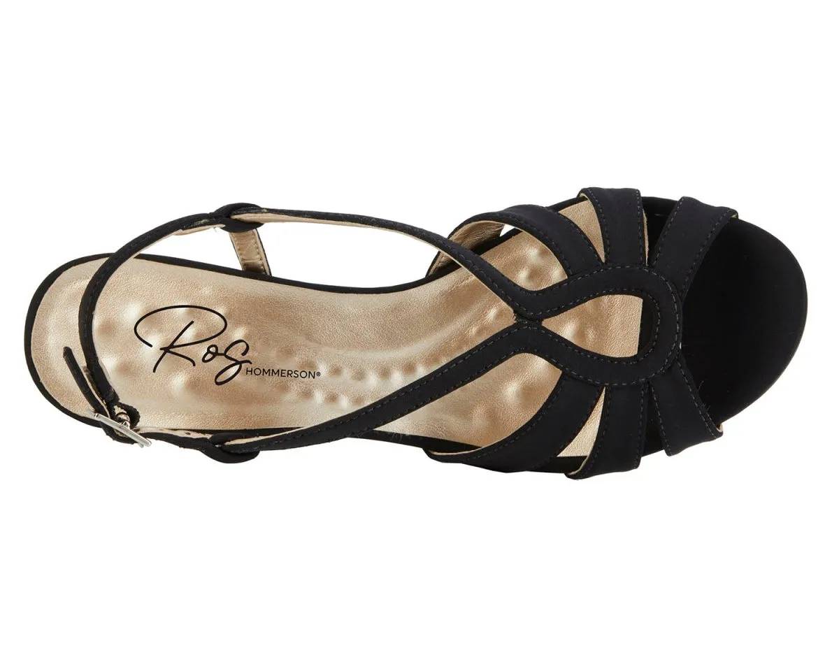 Ros Hommerson Leandra Women's Adjustable Buckles Dress Sandal In Black