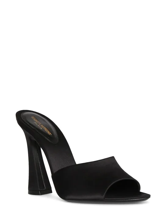 Saint Laurent   105mm Suite satin mule sandals 