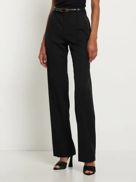 Saint Laurent   105mm Suite satin mule sandals 