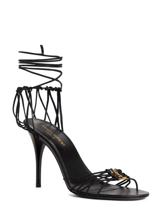 Saint Laurent   90mm Babylone leather sandals 
