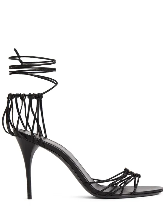 Saint Laurent   90mm Babylone leather sandals 