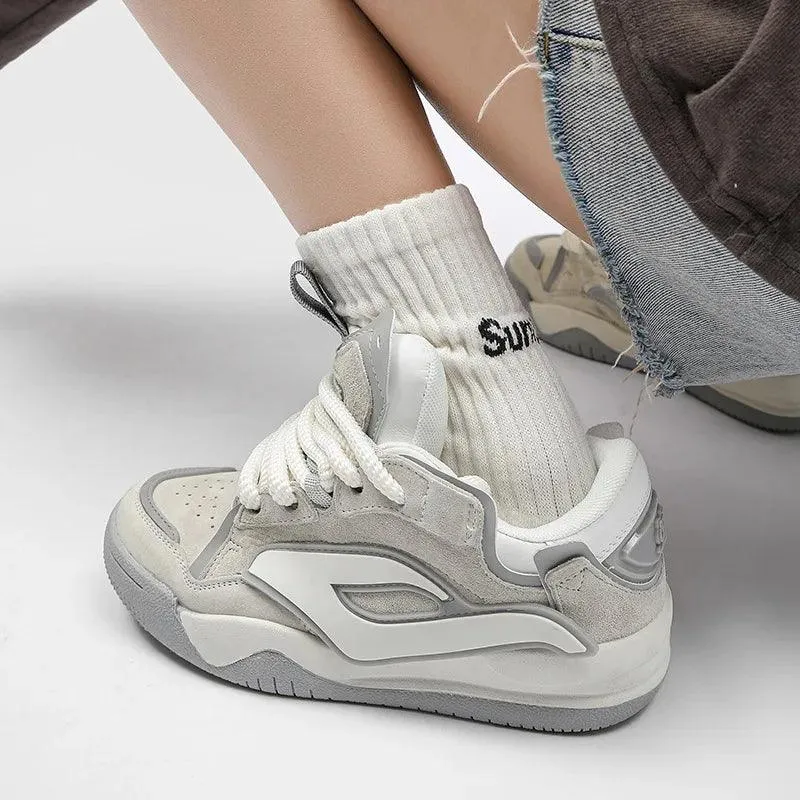 SBCS128 Women's and Men's Casual Shoes - Retro Rocket Skateboard Sneakers