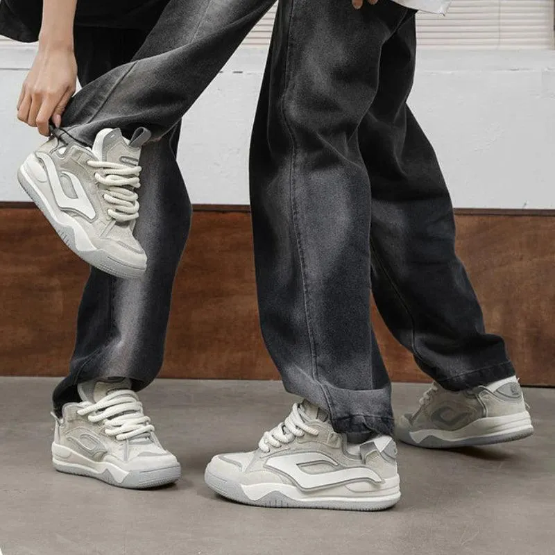 SBCS128 Women's and Men's Casual Shoes - Retro Rocket Skateboard Sneakers