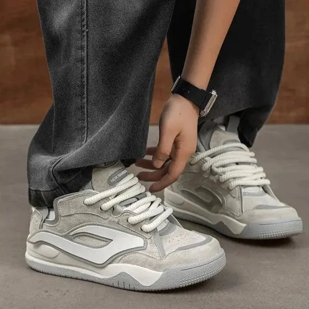 SBCS128 Women's and Men's Casual Shoes - Retro Rocket Skateboard Sneakers