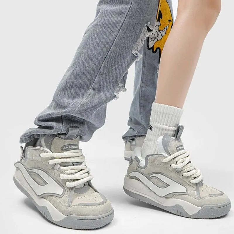 SBCS128 Women's and Men's Casual Shoes - Retro Rocket Skateboard Sneakers