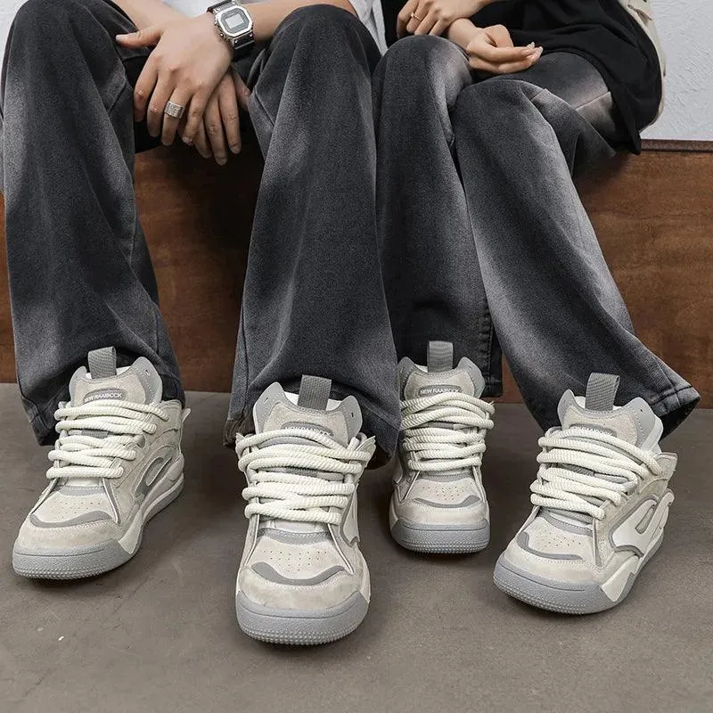 SBCS128 Women's and Men's Casual Shoes - Retro Rocket Skateboard Sneakers