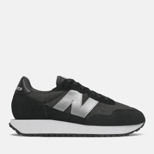 Scarpe Donna NEW BALANCE Sneakers 237 in Suede e Nylon colore Black e Silver Metallic