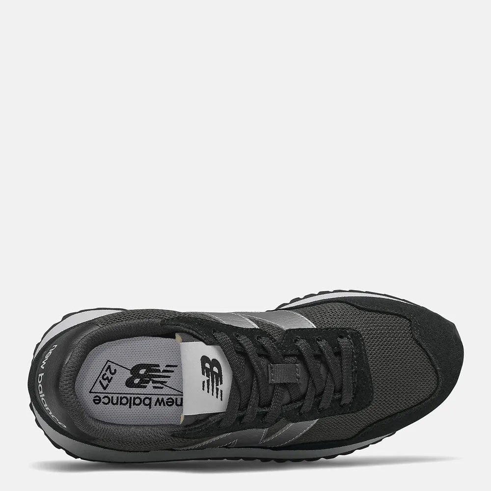 Scarpe Donna NEW BALANCE Sneakers 237 in Suede e Nylon colore Black e Silver Metallic