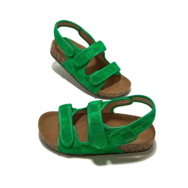 Sohiwoo 2024 Korea Style Fashion Beach Sandals Female Rome Sandal Platform Buckle Summer Shoes Woman Preppy Sandalias Footwear