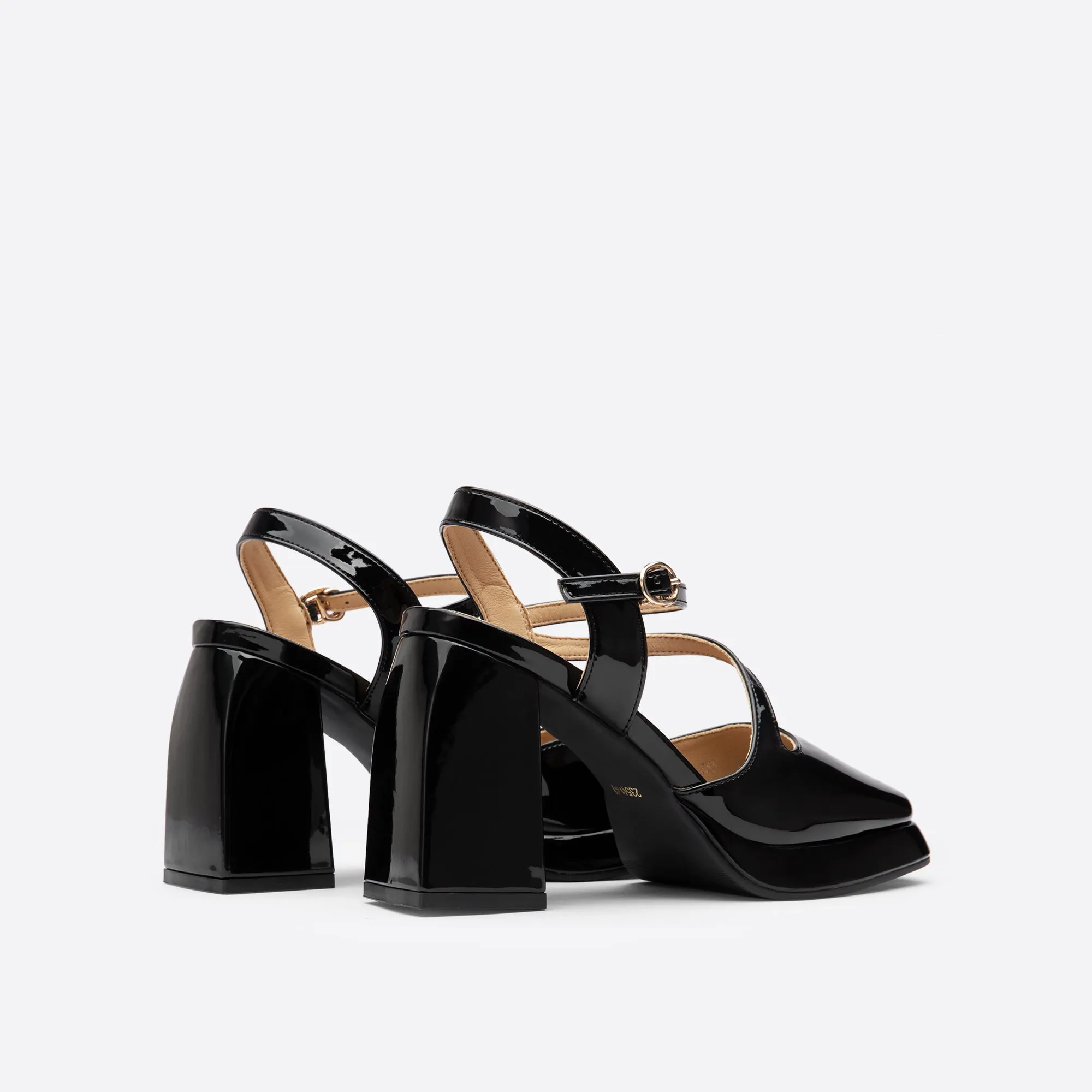 Sohiwoo  Women Minimalist Sweet Heeled Mary Janes
