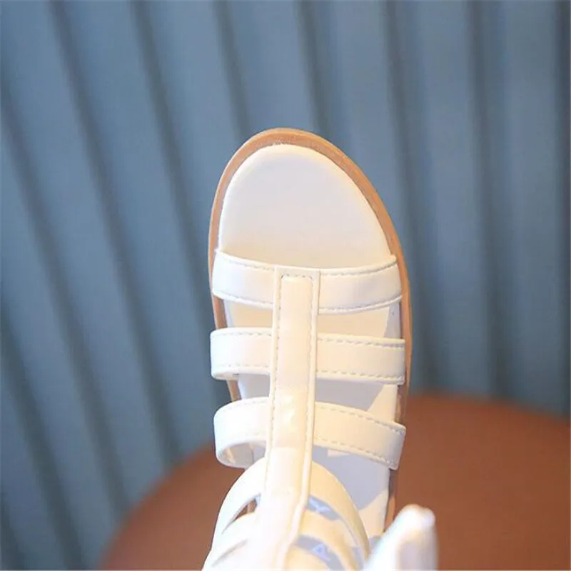 Spring Girls Princess Bow Pearl High-Top Sandals