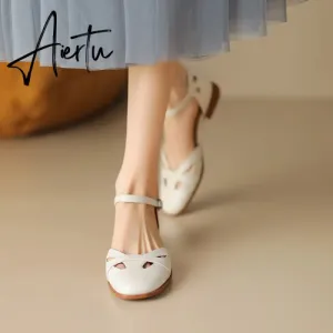 Summer Retro Women Sandals Women Shoes Ladies Casual Shoes Low Heel Chunky Sandals Gladiator Fashion Chaussures Romaines