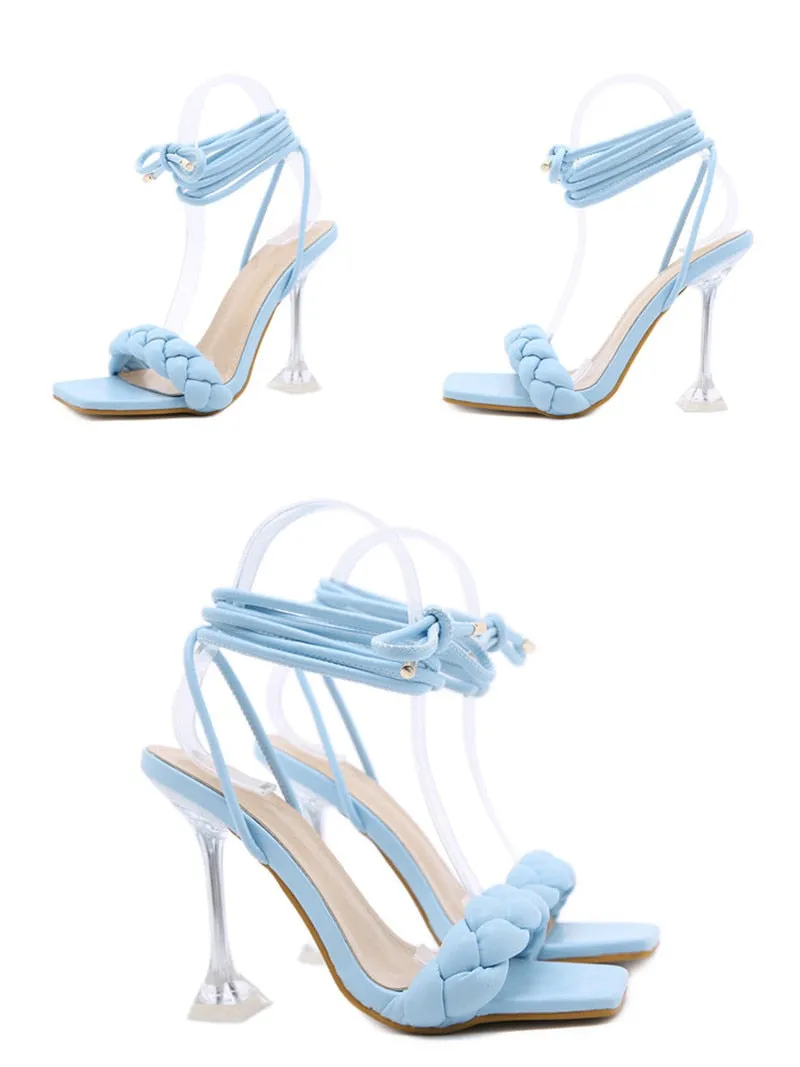 Summer Weave Sandals High Heels