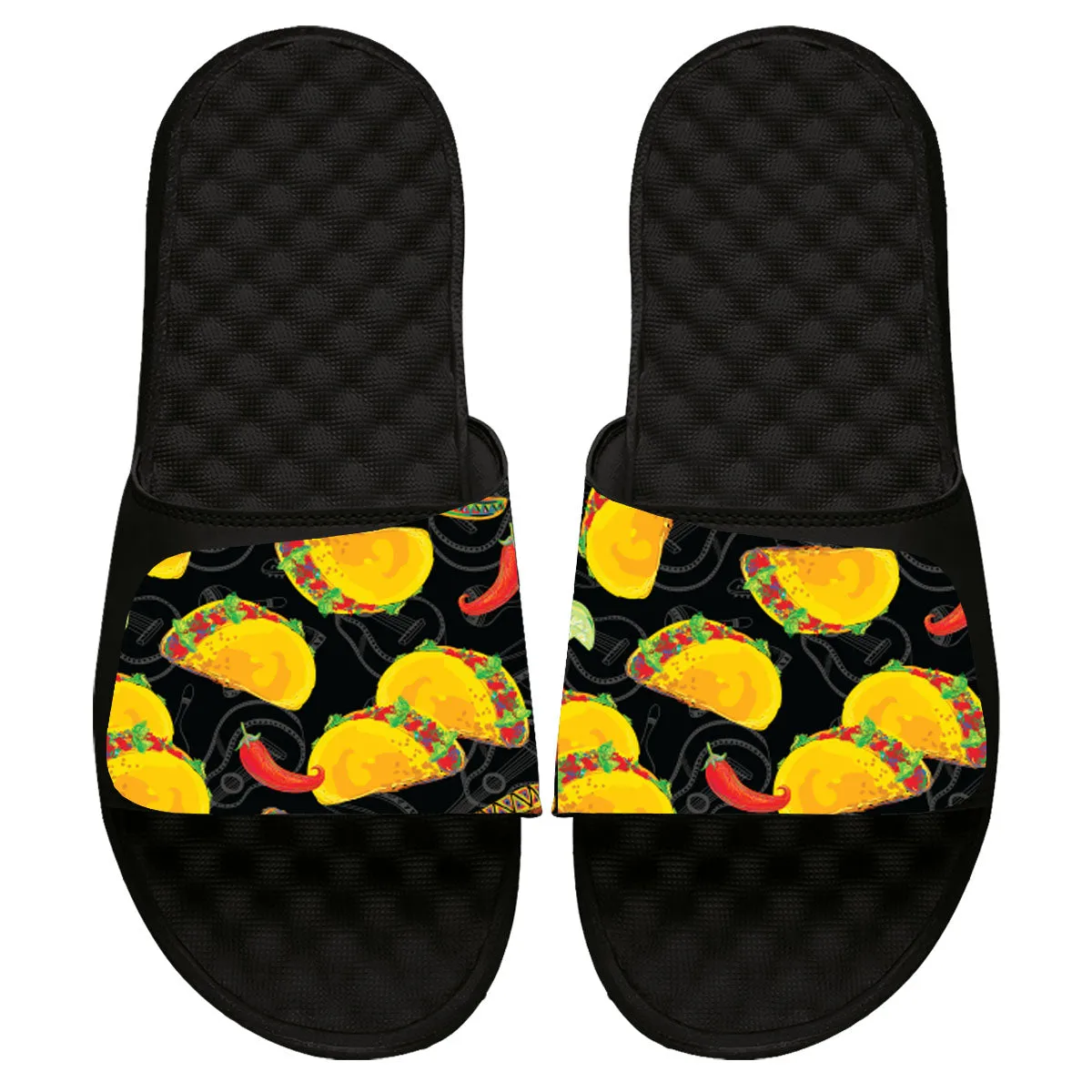 Tacos Loudmouth Pattern Slides