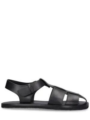The Row   Fisherman leather sandals 