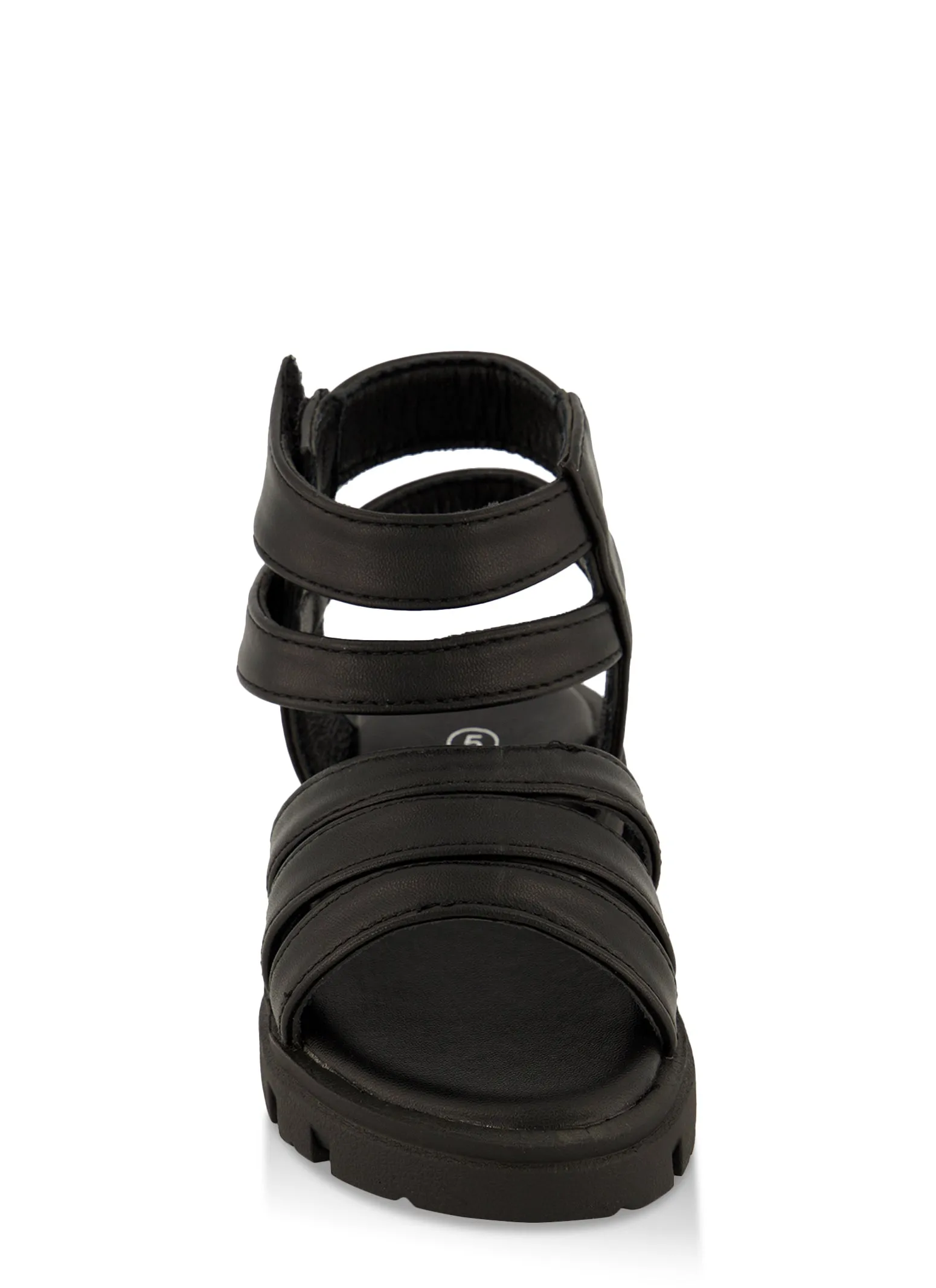 Toddler Girls Double Velcro Strap Lug Sole Gladiator Sandals