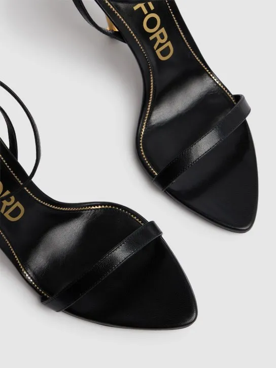 Tom Ford   105mm Padlock leather sandals 