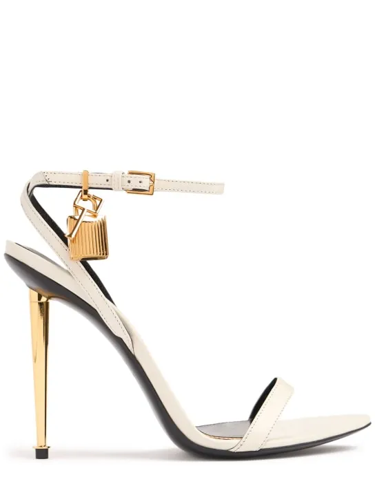 Tom Ford   105mm Padlock leather sandals 
