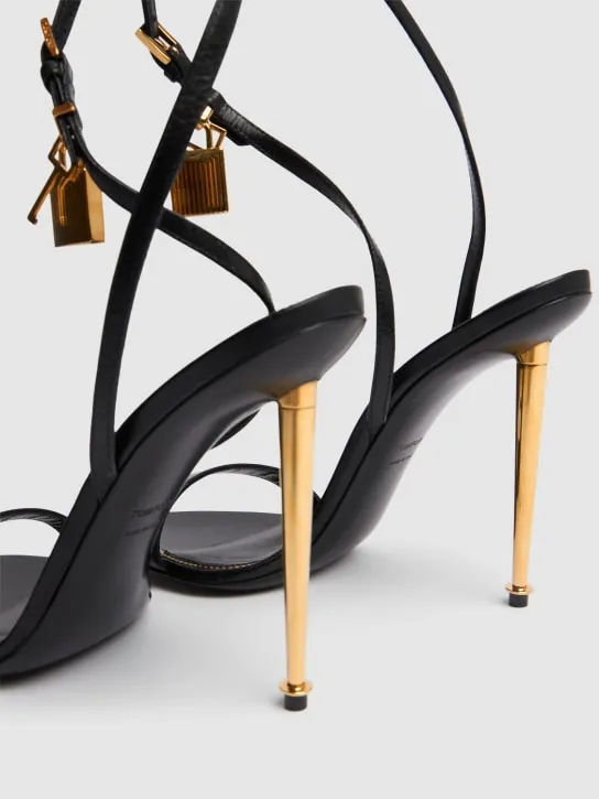 Tom Ford   105mm Padlock leather sandals 