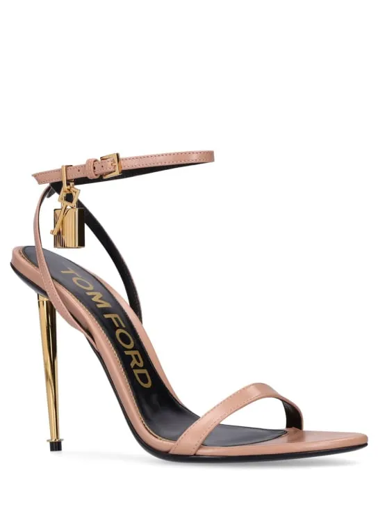 Tom Ford   105mm Padlock leather sandals 