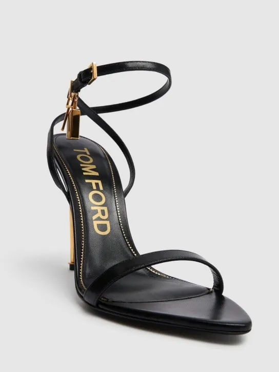 Tom Ford   105mm Padlock leather sandals 