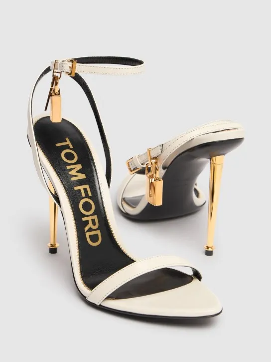 Tom Ford   105mm Padlock leather sandals 