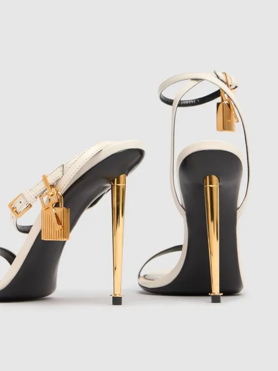 Tom Ford   105mm Padlock leather sandals 