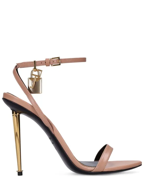 Tom Ford   105mm Padlock leather sandals 
