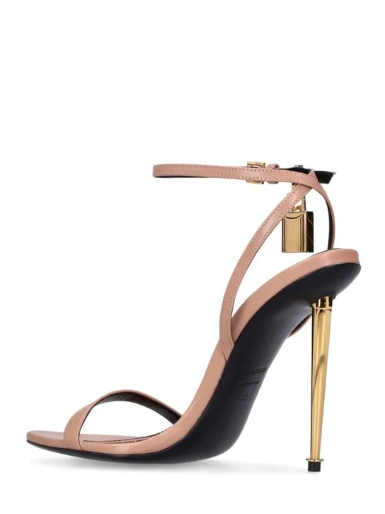 Tom Ford   105mm Padlock leather sandals 