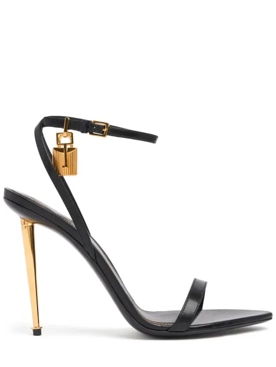 Tom Ford   105mm Padlock leather sandals 