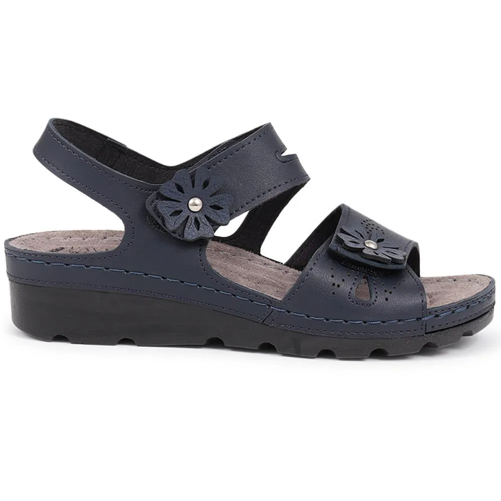 Touch-Fasten Wedge Heel Sandals - SERAY39013 / 326 332