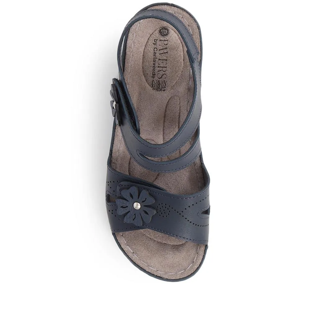 Touch-Fasten Wedge Heel Sandals - SERAY39013 / 326 332