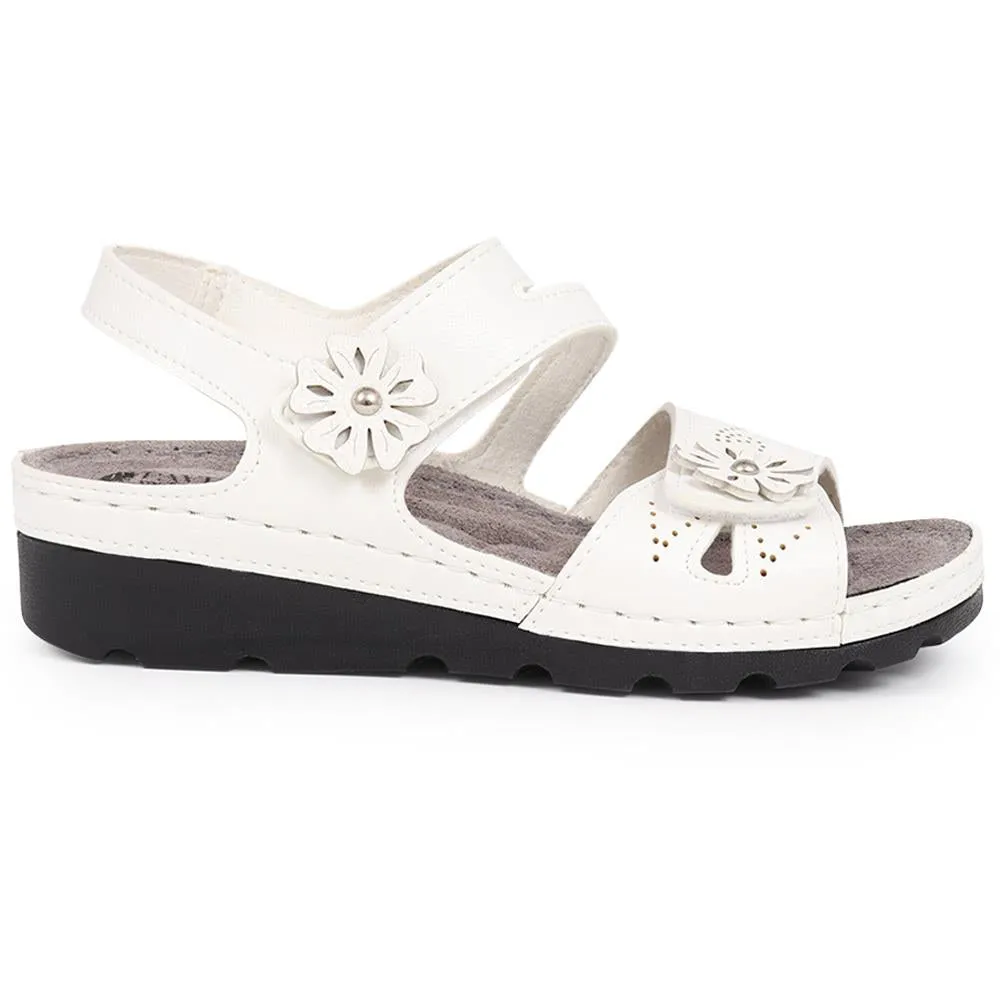 Touch-Fasten Wedge Heel Sandals - SERAY39013 / 326 332