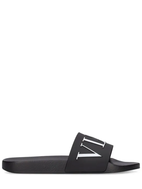 Valentino Garavani   VLTN logo slide sandals 