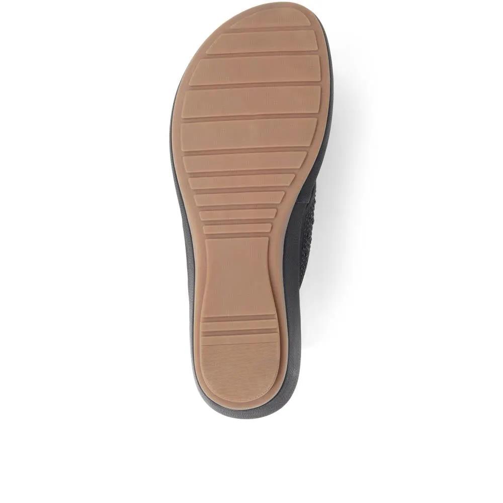 Wedge-Heel Mule Sandals - BAIZH39039 / 325 266