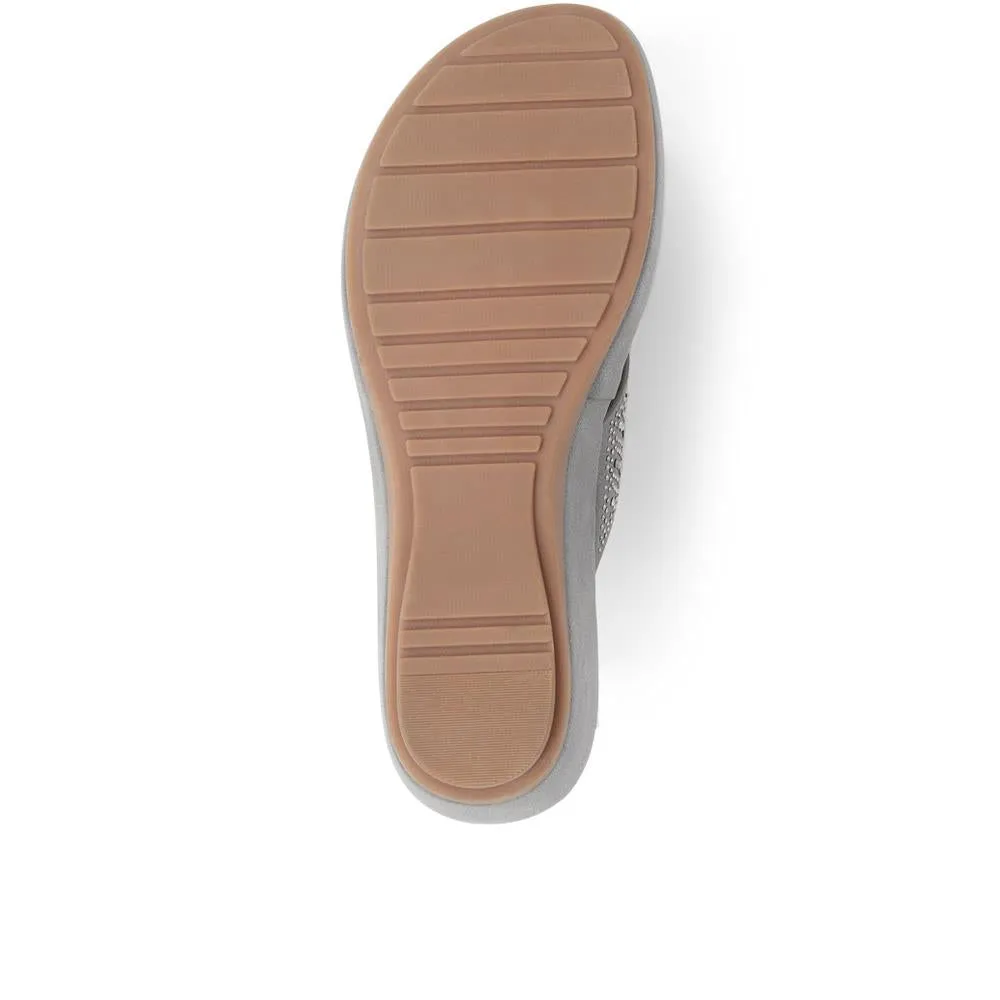 Wedge-Heel Mule Sandals - BAIZH39039 / 325 266