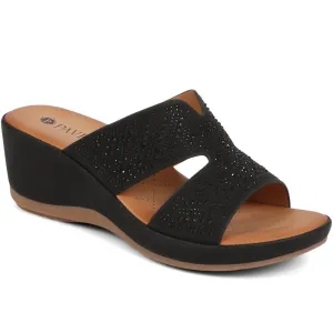Wedge-Heel Mule Sandals - BAIZH39039 / 325 266
