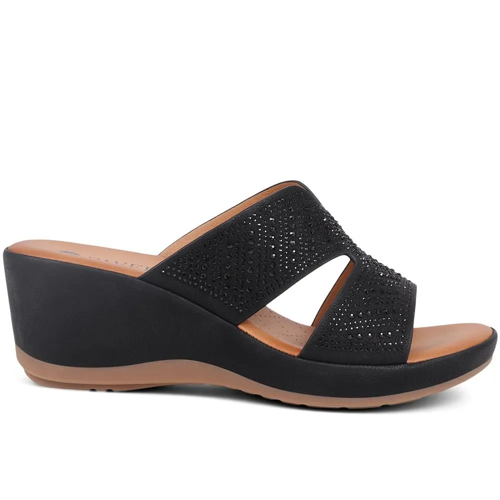 Wedge-Heel Mule Sandals - BAIZH39039 / 325 266