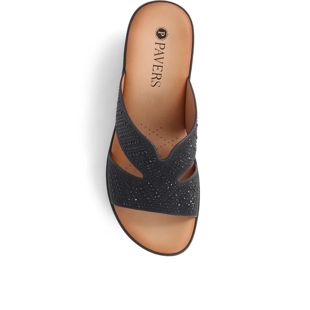 Wedge-Heel Mule Sandals - BAIZH39039 / 325 266