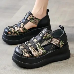 Women's Casual Shoes - Comfortable Leather Sandals - (859-1)