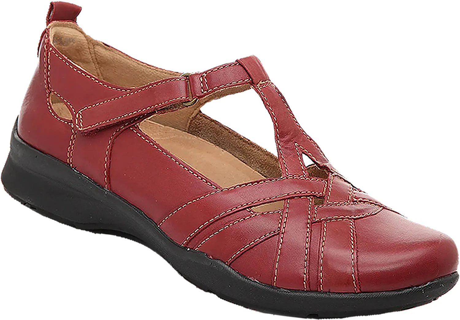 Women's Earth Ocelot Regal Red Leather