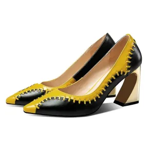 Women's Sandals Shoes - Leather High Heels, Mixed Colors, TSS164