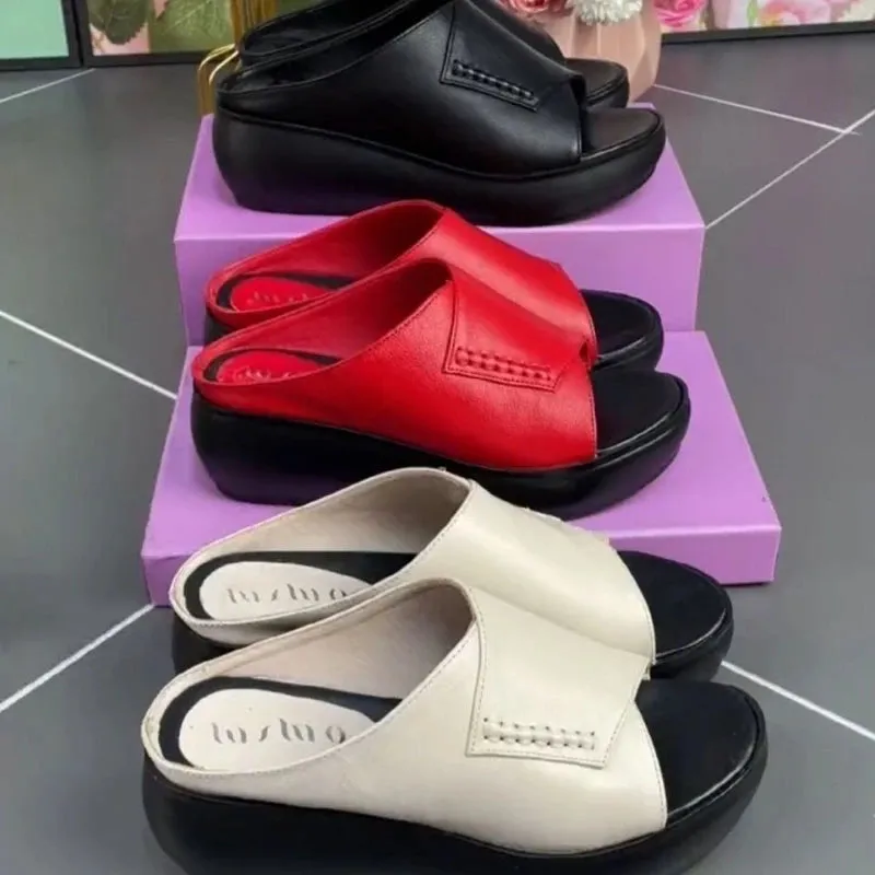 Women's Summer Peep Toe Wedges Heeled Sandals Platform Casual Female Outdoor Slippers Beach Footwear Fashion Fish Mouth Slippers