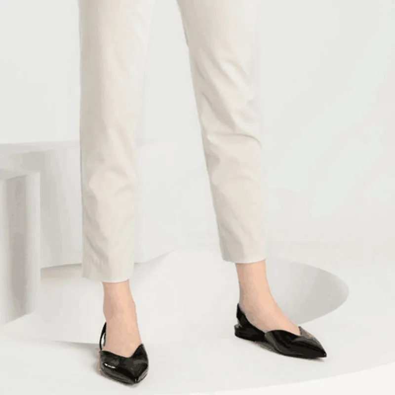 xiangtuibao Popular Spring and Autumn Women's Sandals Women's Pointed Low Heel Shoes V Letter Mouth Single Shoes