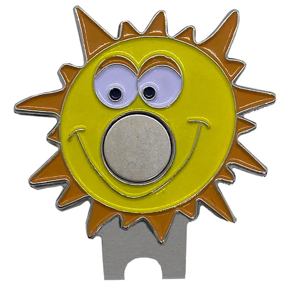 Yellow Flip Flops Golf Ball Marker Sun Hat Clip