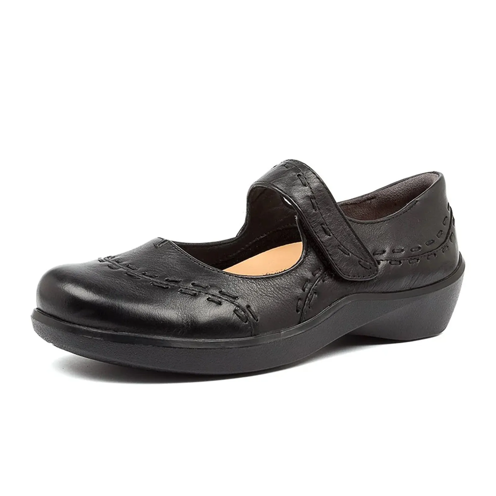 Ziera Gummibear Mary Jane (Women) - Black Leather